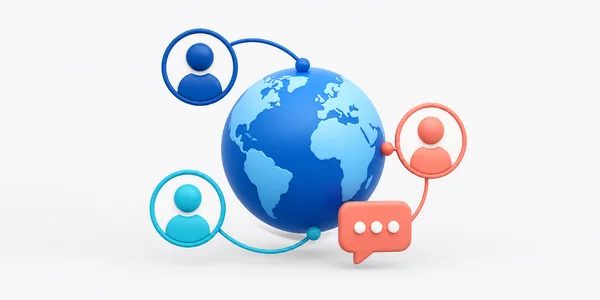 全球社媒连接场景示意图