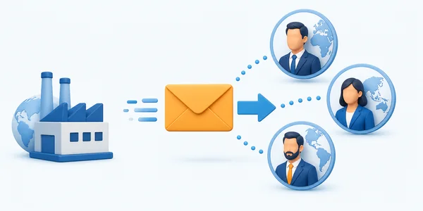 海外B2B邮件触达场景示意图